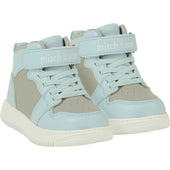 Mitch & Son Boys Sky Blue and Grey High Top Trainers